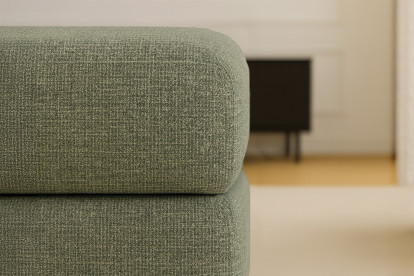 Pouf convertible et modulable - Tissu tweed Vert