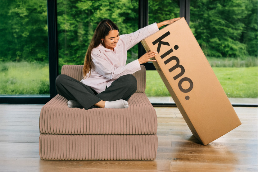 Méridienne convertible et modulable - Velours côtelé XL Marron