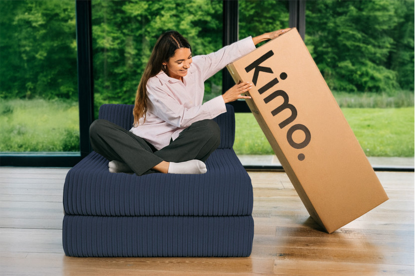 Méridienne convertible et modulable - Velours côtelé XL Bleu