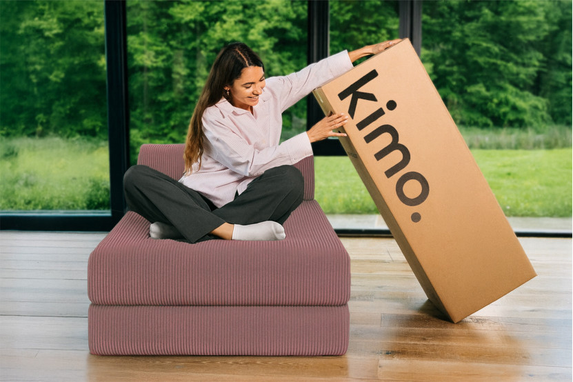 Méridienne convertible et modulable - Velours côtelé Rose