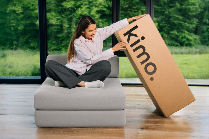 Fauteuil convertible et modulable - Tissu lisse Gris clair