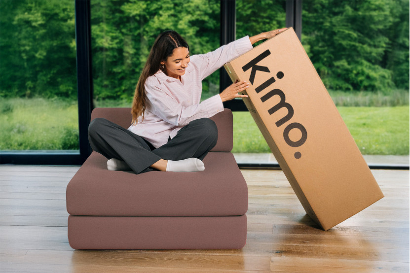 Fauteuil convertible et modulable - Tissu lisse Terracotta