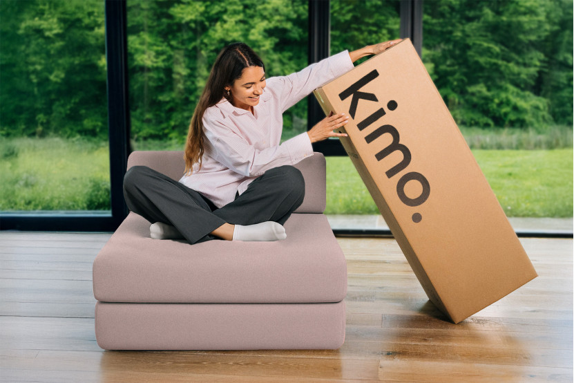 Fauteuil convertible et modulable - Tissu lisse Rose