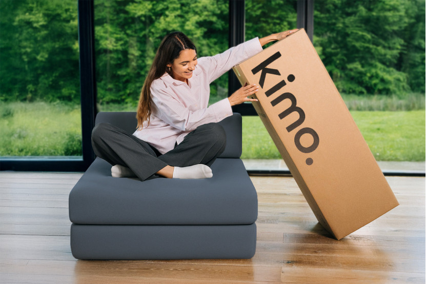 Fauteuil convertible et modulable - Tissu lisse Bleu