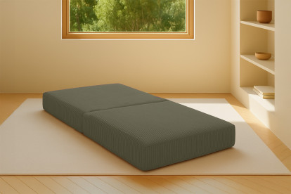 Pouf convertible et modulable - Velours côtelé Vert