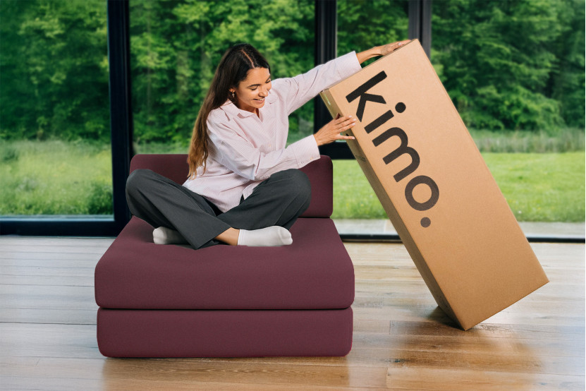 Fauteuil convertible et modulable - Tissu lisse Rouge