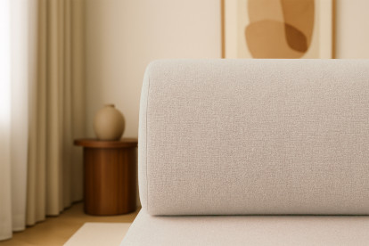 Méridienne convertible et modulable - Tissu lisse Beige