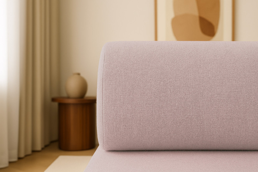 Méridienne convertible et modulable - Tissu lisse Rose