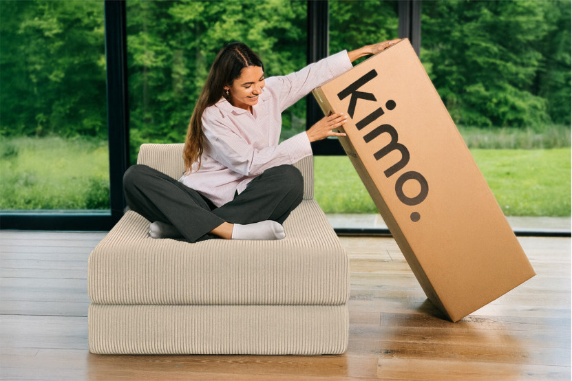 Méridienne convertible et modulable - Velours côtelé Beige