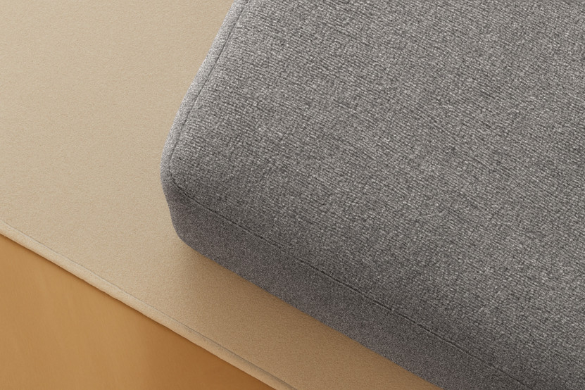 Pouf convertible et modulable - Tissu lisse Gris