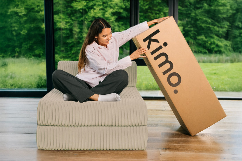 Méridienne convertible et modulable - Velours côtelé XL Beige