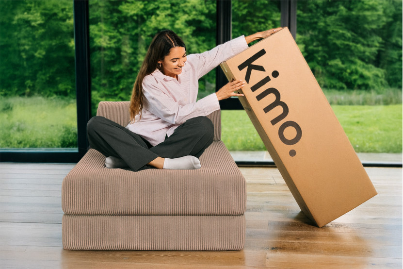 Méridienne convertible et modulable - Velours côtelé Taupe