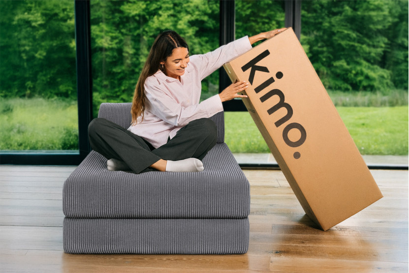 Méridienne convertible et modulable - Velours côtelé Gris