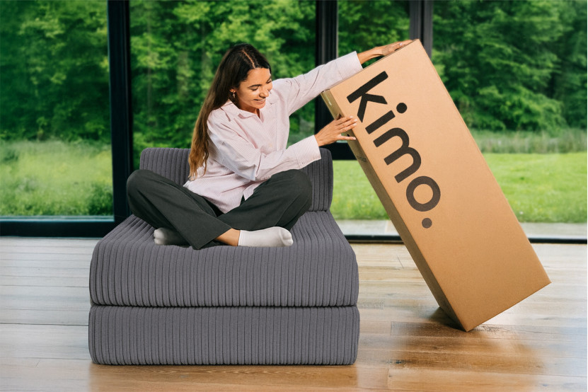 Méridienne convertible et modulable - Velours côtelé XL Gris