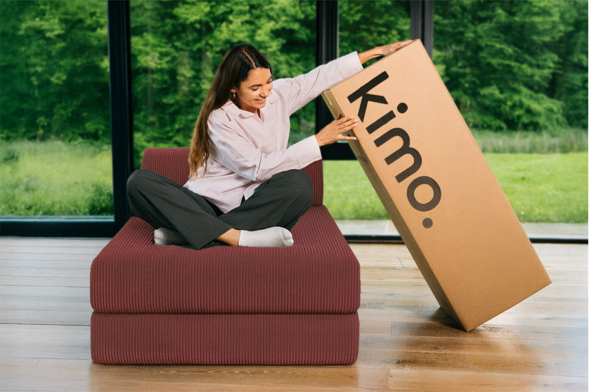 Méridienne convertible et modulable - Velours côtelé Rouge