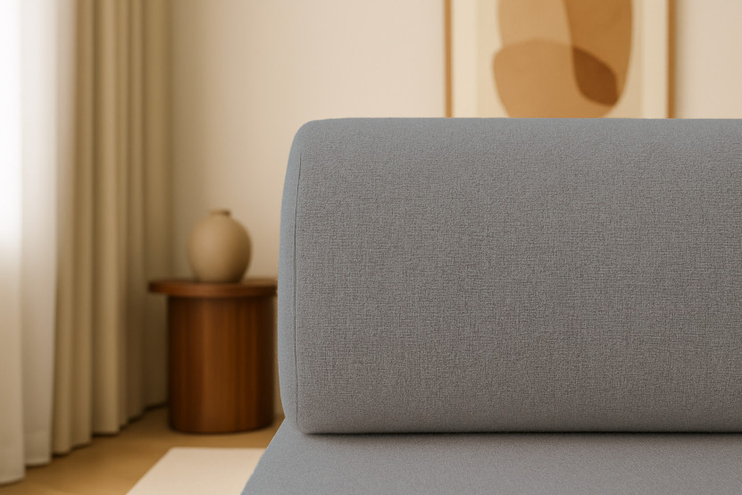 Méridienne convertible et modulable - Tissu lisse Gris