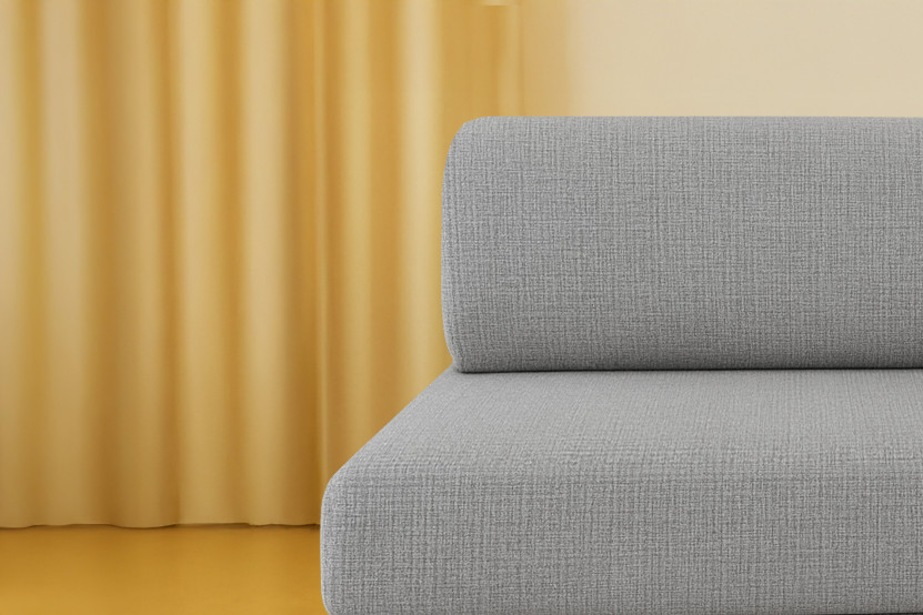 Canapé 2 places convertible et modulable - Tissu tweed Gris