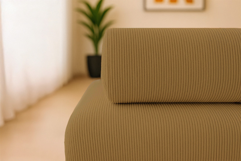 Canapé 3 places - 2 modules convertibles : Canapé 2 places + Fauteuil - Velours côtelé Jaune