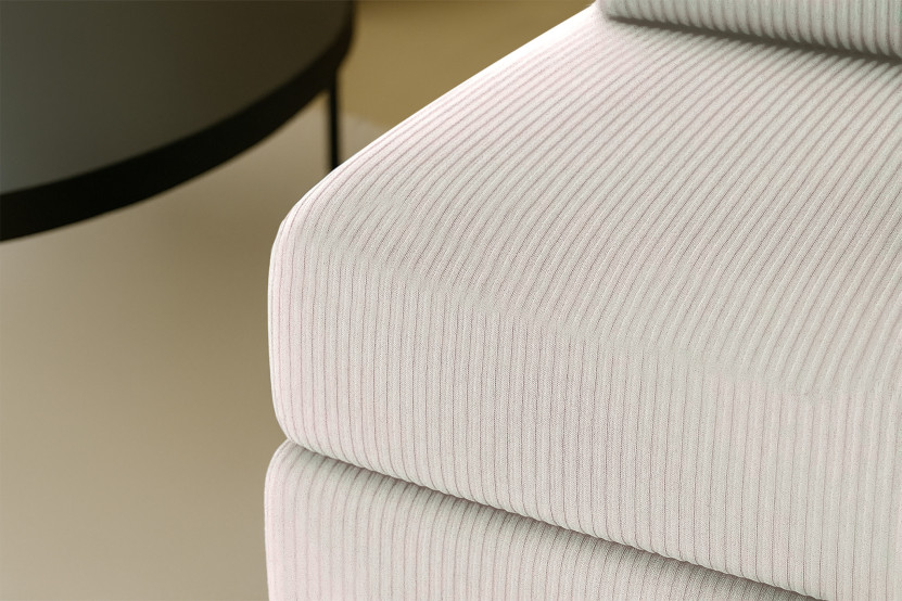 Fauteuil convertible et modulable - Velours côtelé Blanc