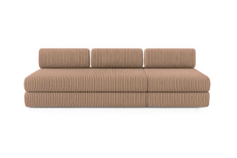 Canapé 4 places - 2 modules convertibles : Canapé 3 places + Fauteuil - Velours côtelé XL Marron