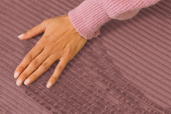 Housse Méridienne convertible - Tissu velours côtelé rose