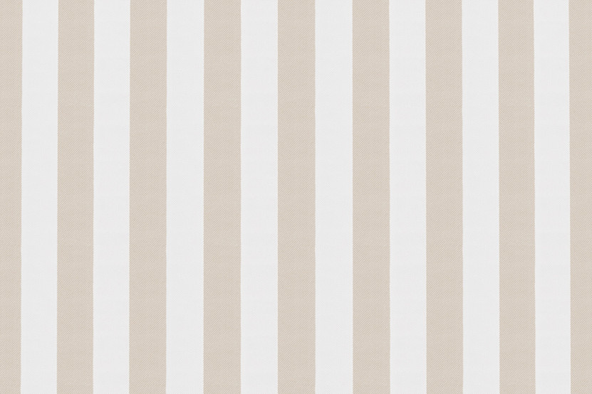 Housse Méridienne - Tissu imperméable à rayures, blanc et beige