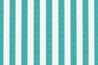 Housse Fauteuil - Tissu imperméable à rayures, blanc et bleu turquoise