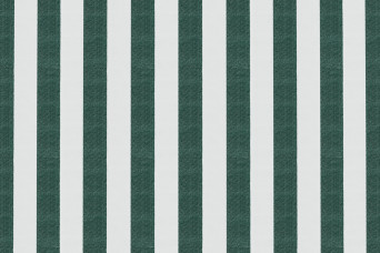 Housse Méridienne - Tissu imperméable à rayures, blanc et vert foncé