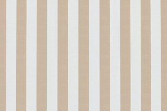 Housse Canapé droit - 3 places - Tissu imperméable à rayures, blanc et marron