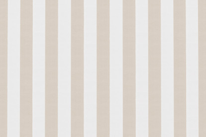 Housse Pouf - Tissu imperméable à rayures, blanc et beige
