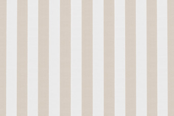 Housse Fauteuil - Tissu imperméable à rayures, blanc et beige