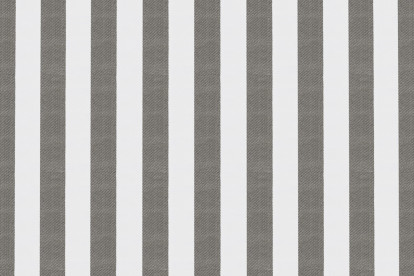 Housse Pouf - Tissu imperméable à rayures, blanc et gris anthracite