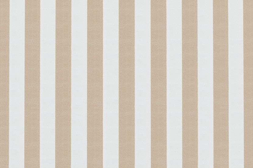 Housse Méridienne - Tissu imperméable à rayures, blanc et marron