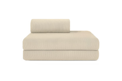 Canapé 2 places convertible et modulable - Velours côtelé Beige